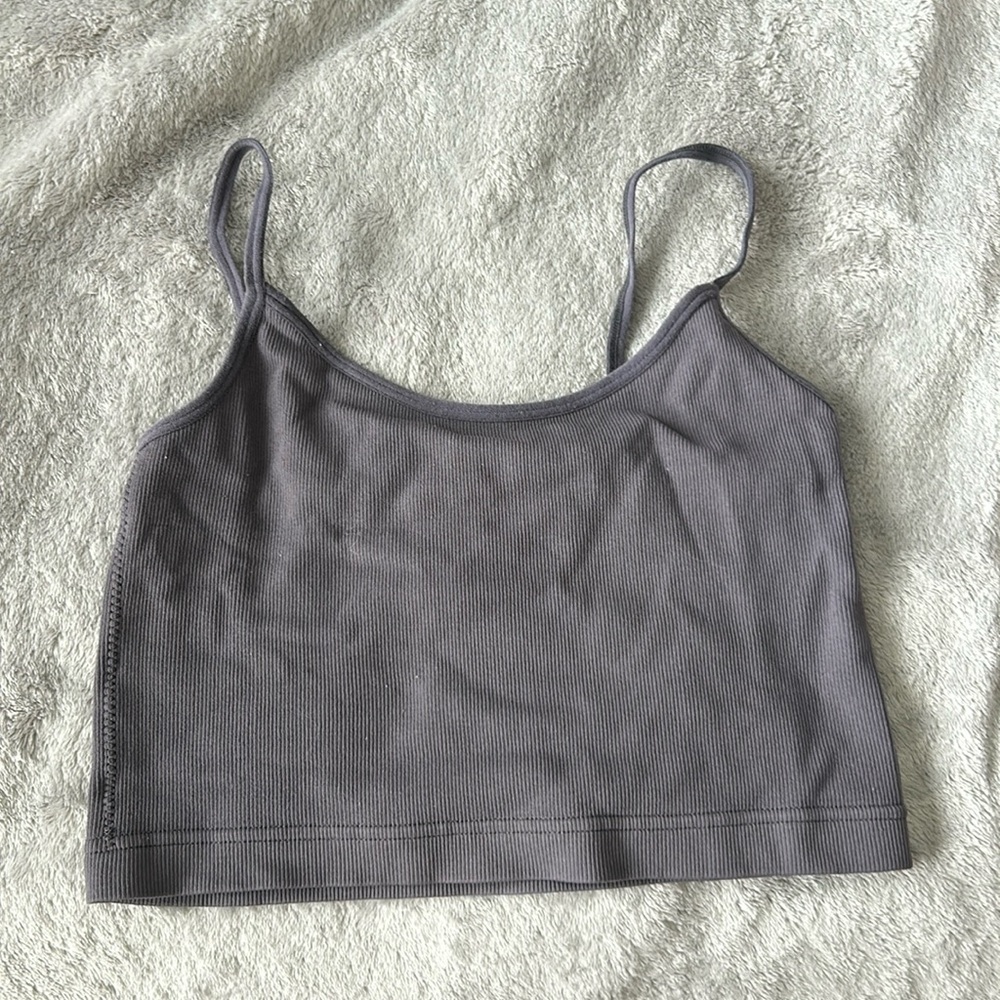 grey garage cropped tank